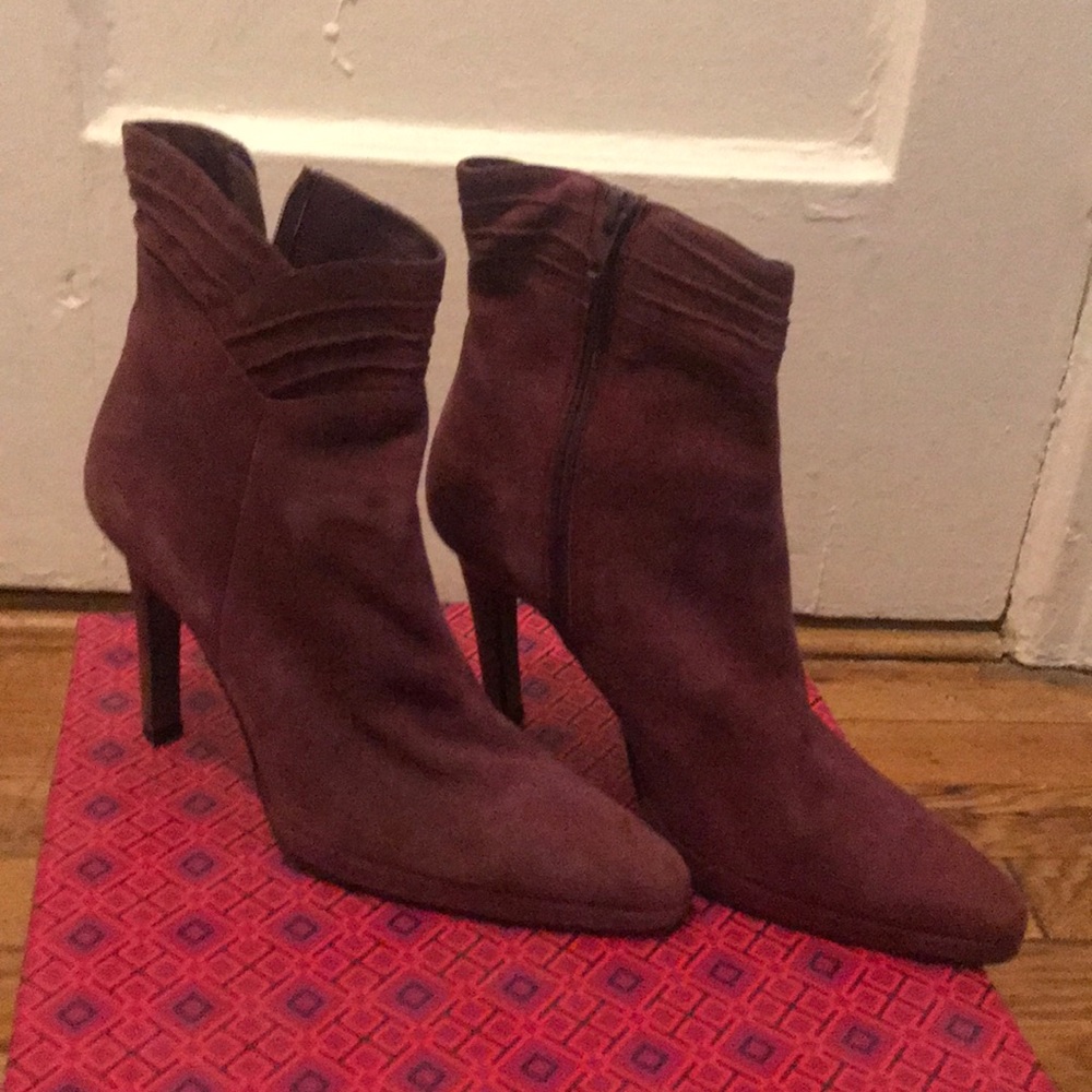 Purple Suade Booties